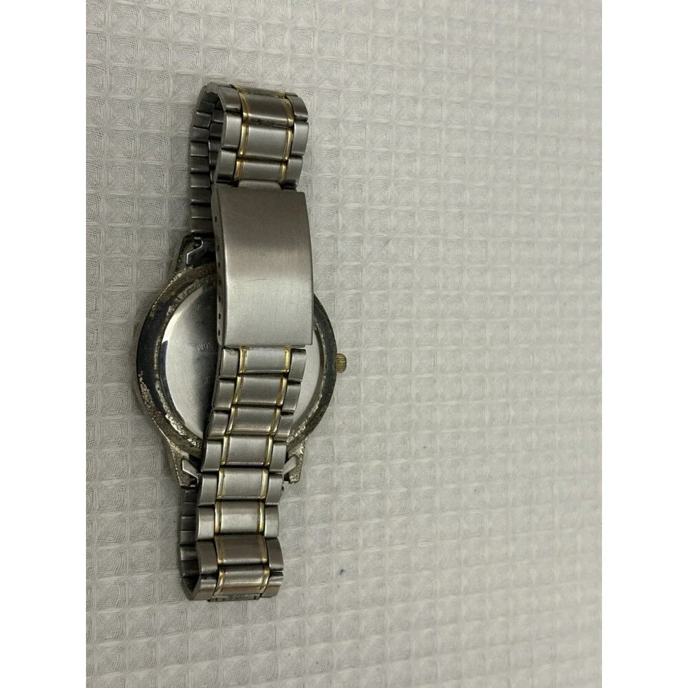 Vintage Citadel Mens Watch Two Tone Gold Silver Quartz Japan Movt Water Resist
